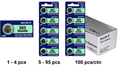 SR44SW / 357 / 303 Sony Silver Oxide Watch Battery