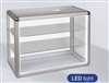 F-1301LT-SW Aluminum Glass Counter Case with LED Lights (Glass bottom)