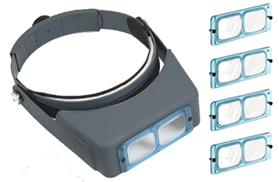 LO300 BINOCULAR MAGNIFIER VISOR includes 4 glass lenses