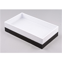 1-2P WHITE  Stackable Plastic Tray 1.5"