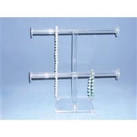 1330 Acrylic Double T-Bar Necklace and Bracelet Display