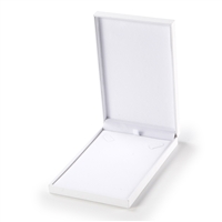 1537N/WH WHITE LEATHERETTE NECKLACE BOX