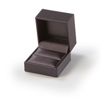 1561R/PP Purple  Leatherette Ring Box