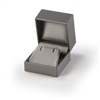 1562E/SV Silver Gray Leatherette Earring Box