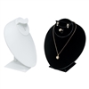 171-3LT(WH) White Combination Necklace, Ring, and Earring Bust Display