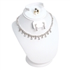 185-2L (WH) Combination Neckform Stand-Necklace, Earring,Ring