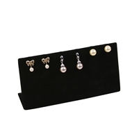 214-6(BK)  Black Velvet Jewelry Earring / Pendant Display Stand, Holds 3 Pairs