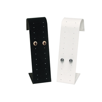 238-1L(W) White Leatherette Multi-pair Earring Stand