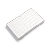 3601/WH WHITE LEATHERETTE 54-SLOT RING DISPLAY