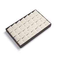 3608PS/CB Chocolate/Beige  Leatherette 28- Pendant Tray