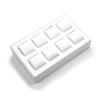 3640/WH  WHITE 8 WATCH TRAY