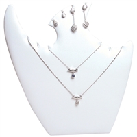 67-1L (WH) Combination Necklace and Earring Display with Easel