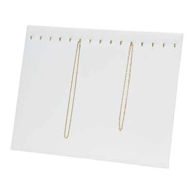 68-H2L(WH) Necklace and Chain Display Pad with Easel