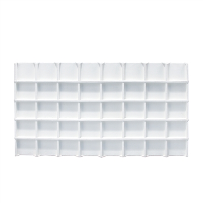 99-40PL (WH) Full-Size Tray Liner - 40 Compartments