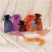 BX1294-(MX) Assorted Colors Organza Drawstring Pouches