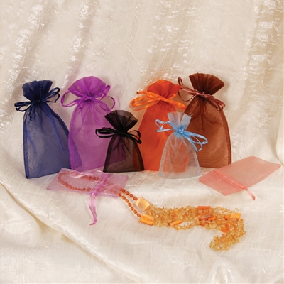 BX1294-(MX) Assorted Colors Organza Drawstring Pouches