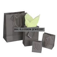 BX3977-GR Gray Matte Finish Solid Color Shopping Tote Bag