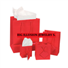 BX3967-RD Glossy Red Paper Tote Bags