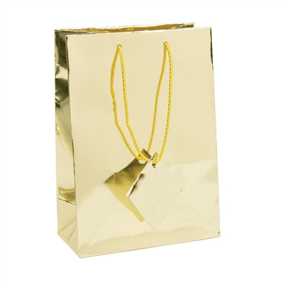 BX5768 Gold Metallic Paper Tote Bags