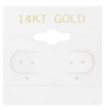 BX579G 14KT Gold" White Hanging Earring Cards
