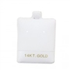 BX595-1  14KT Gold- White Earring Puff Pad