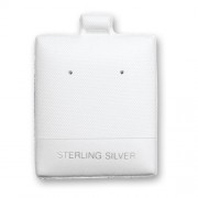 BX595-3 Sterling Silver White Earring Puff Pad