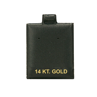 BX595B-1 (14KT) Black Earring Puff Cards