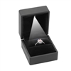 CA01BK - Black Soft Touch Lighted Ring Box