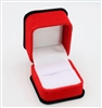 DF01 RED Deluxe Flock Ring Box