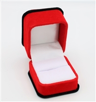 DF01 RED Deluxe Flock Ring Box