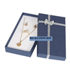 DF6C-BL Blue Linen Bow Tie Gift Box