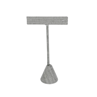 ED-2403N-N21 Small T-Shaped Gray  Linen Earring Display Stand