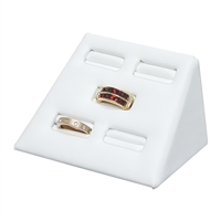 F8-17(WH) White Leatherette Ring Display