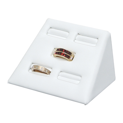 F8-17(WH) White Leatherette Ring Display