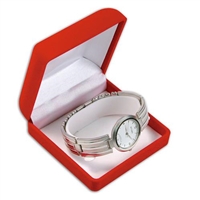FQ4W Red Flocked  Bracelet/Watch Box