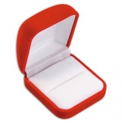 FQ5R Red Flocked  Ring Box