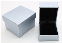 LA02-S  Diana Silver Leatherette Earring Box