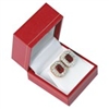 LE3(RW) Red Leatherette Earring Box