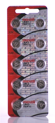 Maxell LR43 (186) Alkaline Button Cell Battery