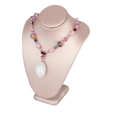 ND-1893-S50 Champagne Pink Necklace Display Bust