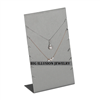 ND-1998R-SG   Multi Necklace Stand Steel Grey Faux Leather