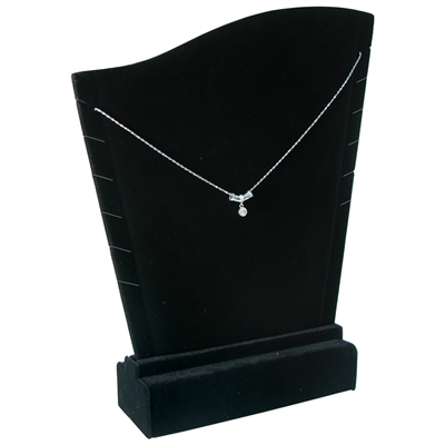 ND196(BK) Curved Necklace Display Stand, 6 Necklace