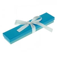 PD42-BL Striped Bracelet Box Blue/White