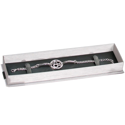 PLB5-P22 Elegant Steel Gray Bow Tie Bracelet/Watch Box