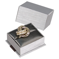PLR3-P22 Elegant Steel Gray Bow Tie Ring Box