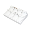 TY-2105L(WH)White  Slanted Clip Earring Tray - 8 Pr.