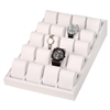 WT1320L(W) White leatherette 20 watch display tray.