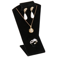 XD-2992-BK Earring Ring Necklace Combo