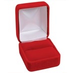 YR3-RED Feature rich velvet finished metal Ring Box