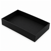 1-3P/ BK 2" H Standard Size Plastic Stackable Utility Tray